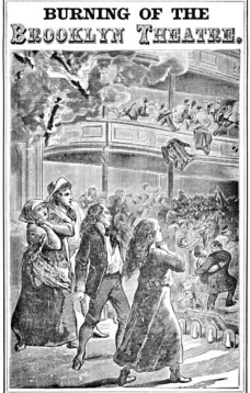 Burning of the Brooklyn Theatre
A thrilling personal experience! Brooklyn's horror. Wholesale holocaust at the Brooklyn, New York, Theatre, on the night of December 5th, 1876