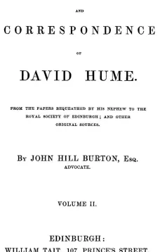 Life and Correspondence of David Hume, Volume II (of 2)