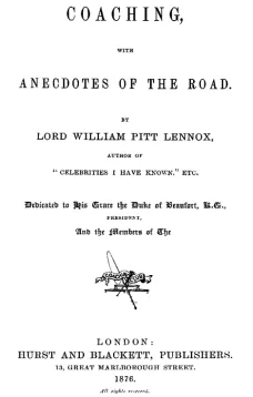 Coaching, with Anecdotes of the Road