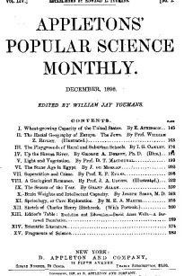 Appletons' Popular Science Monthly, December 1898
Volume LIV, No. 2, December 1898