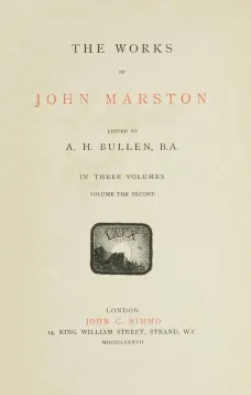The Works of John Marston
Volume 2