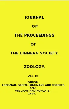 The Journal of the Proceedings of the Linnean Society - Vol. 4