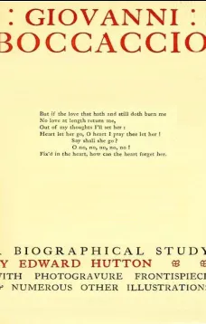 Giovanni Boccaccio, a Biographical Study