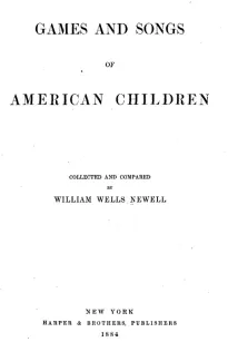 Games and Songs of American Children