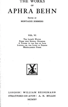The Works of Aphra Behn, Volume VI