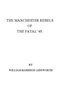 The Manchester Rebels of the Fatal '45