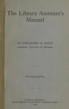 The Library Assistant's Manual