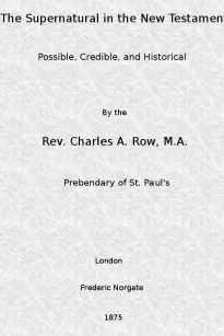 The Supernatural in the New Testament