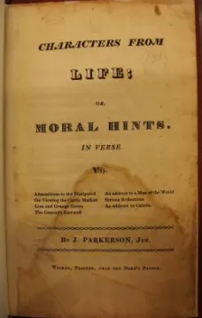 Characters from Life; Or, Moral Hints. In Verse