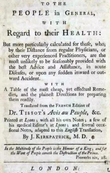 Advice to the people in general, with regard to their health