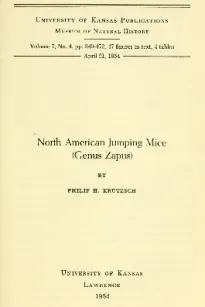 North American Jumping Mice (Genus Zapus)