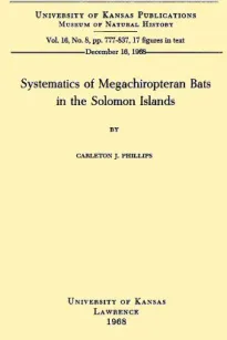 Systematics of Megachiropteran Bats in the Solomon Islands