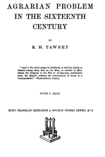 The Agrarian Problem in the Sixteenth Century