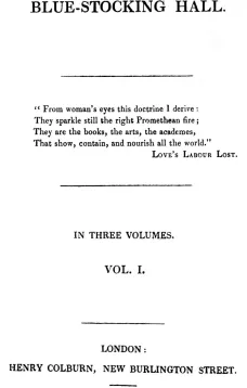Blue-Stocking Hall, (Vol 1 of 3)