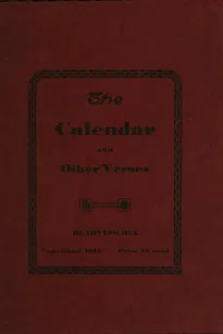 The Calendar and Other Verses