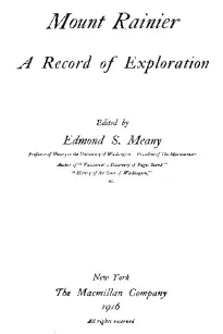 Mount Rainier
A Record of Exploration