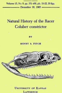 Natural History of the Racer Coluber constrictor