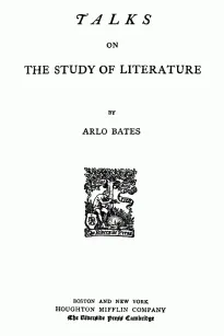 Talks on the study of literature.