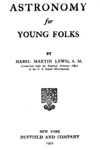 Astronomy for Young Folks