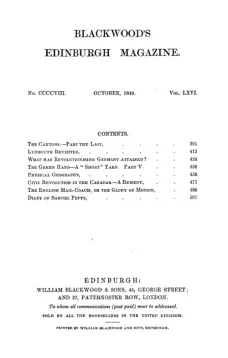 Blackwood's Edinburgh Magazine, Volume 66, No. 408, January 1849