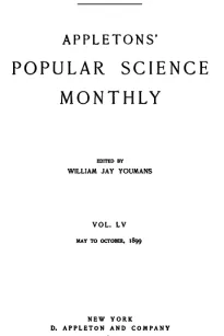 Appletons' Popular Science Monthly, September 1899
Vol. LV, May to October, 1899