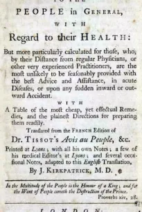 Advice to the people in general, with regard to their health