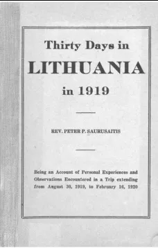 Thirty Days in Lithuania in 1919