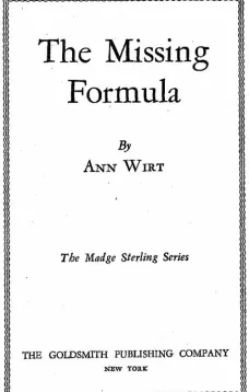 The Missing Formula
Madge Sterling Series, #1