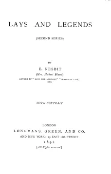 Lays and legends
(Second Series)