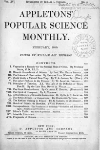 Appletons' Popular Science Monthly, February 1899
Volume LIV, No. 4, February 1899