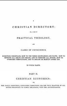 A Christian Directory (Part 2 of 4)
Christian Economics