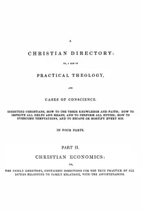 A Christian Directory (Part 2 of 4)
Christian Economics