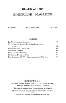 Blackwood's Edinburgh Magazine, Vol. 66, No 409, November 1849