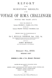 Report on the Radiolaria Collected by H.M.S. Challenger During the Years 1873-1876, Second Part: Subclass Osculosa; Index
Report on the Scientific Results of the Voyage of H.M.S. Challenger During the Years 1873-76, Vol. XVIII