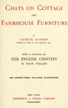 Chats on Cottage and Farmhouse Furniture