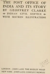 The Post Office of India and its Story