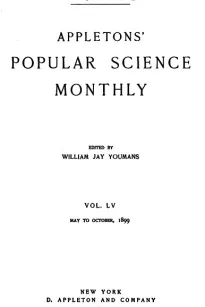 Appletons' Popular Science Monthly, July 1899
Volume LV, No. 3, July 1899
