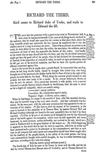 Chronicles of England, Scotland and Ireland (3 of 6): England (6 of 9)
Richard the Third, Third Sonne to Richard Duke of Yorke,
and Uncle to Edward the Fift