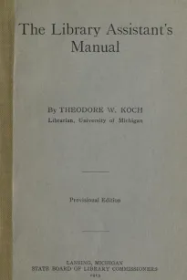 The Library Assistant's Manual